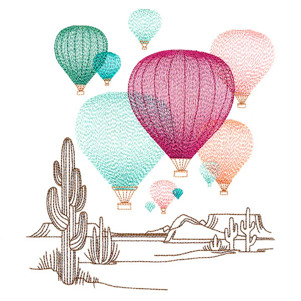 Southwest Hot Air Balloon Scene - Image 7