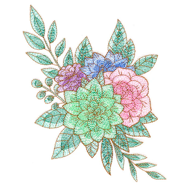 Sparkling Succulent Bouquet - Image 3