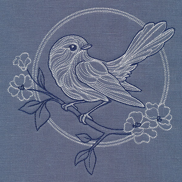 Sparrow & Flowers Pillow Pair - Image 50