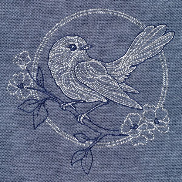 Sparrow & Flowers Pillow Pair - Image 60