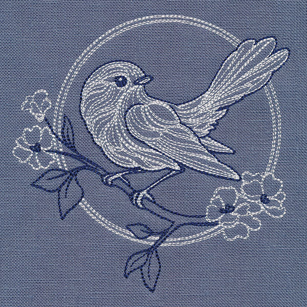 Sparrow & Flowers Pillow Pair - Image 65