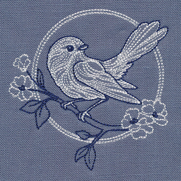 Sparrow & Flowers Pillow Pair - Image 70