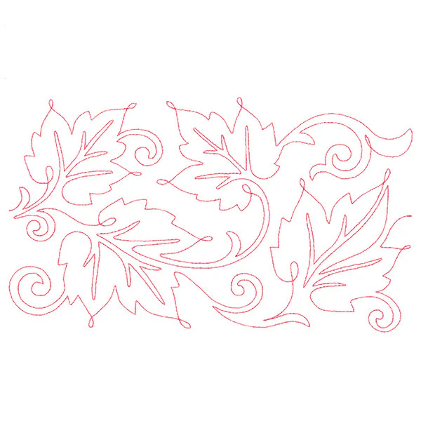 Spiraling Maple Leaves (Edge-to-Edge Quilting) - Image 2