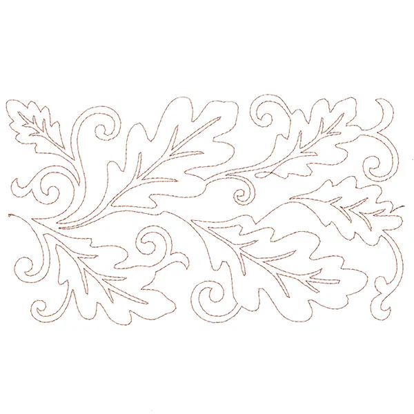 Spiraling Oak Leaves (Edge-to-Edge Quilting) - Image 5