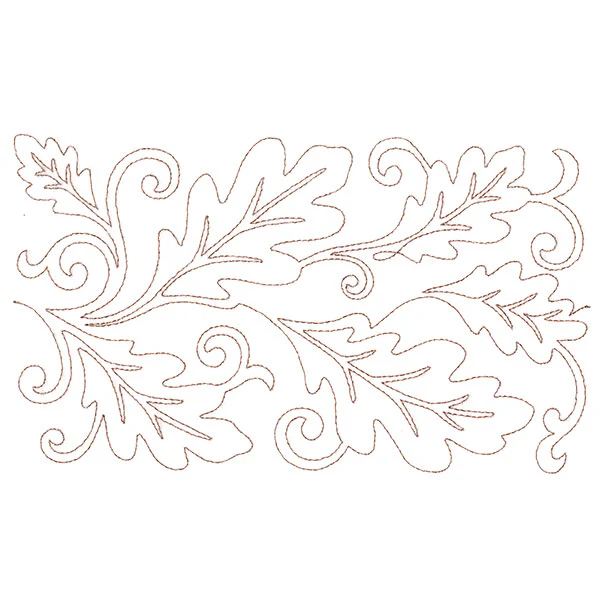 Spiraling Oak Leaves (Edge-to-Edge Quilting) - Image 7