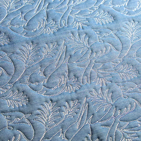 Spiraling Winter Blue Jays (Edge-to-Edge Quilting) - Image 9