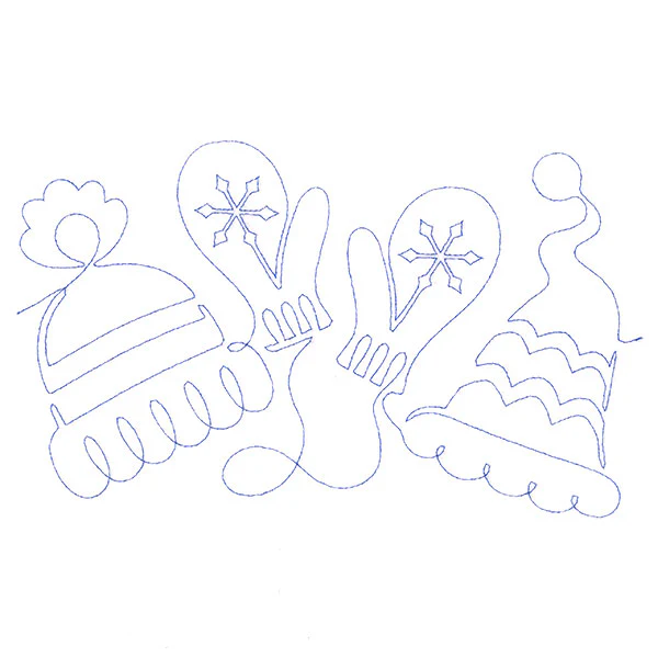 Spiraling Winter Mittens (Edge-to-Edge Quilting) - Image 2