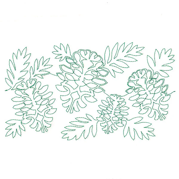 Spiraling Winter Pinecones (Edge-to-Edge Quilting) - Image 4