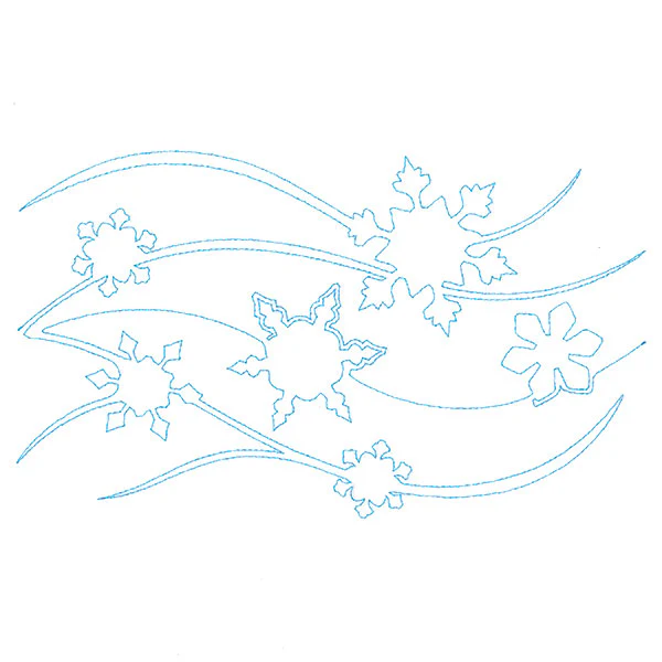 Spiraling Winter Snow (Edge-to-Edge Quilting) - Image 2