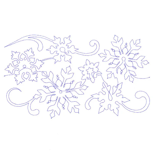 Spiraling Winter Snowflakes (Edge-to-Edge Quilting) - Image 2