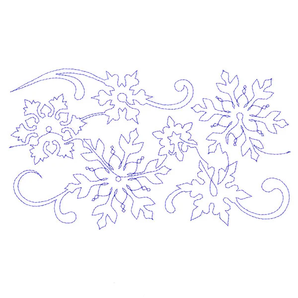 Spiraling Winter Snowflakes (Edge-to-Edge Quilting) - Image 3