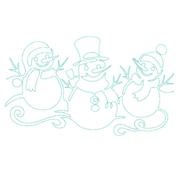 Spiraling Winter Snowmen (Edge-to-Edge Quilting) - Image 2