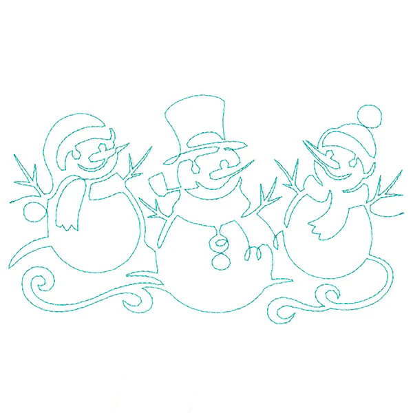 Spiraling Winter Snowmen (Edge-to-Edge Quilting) - Image 4