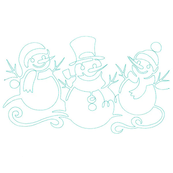 Spiraling Winter Snowmen (Edge-to-Edge Quilting) - Image 5