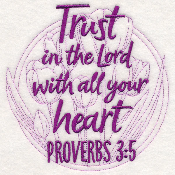 Spirited Sayings - Trust in the Lord With Tulips - Image 3