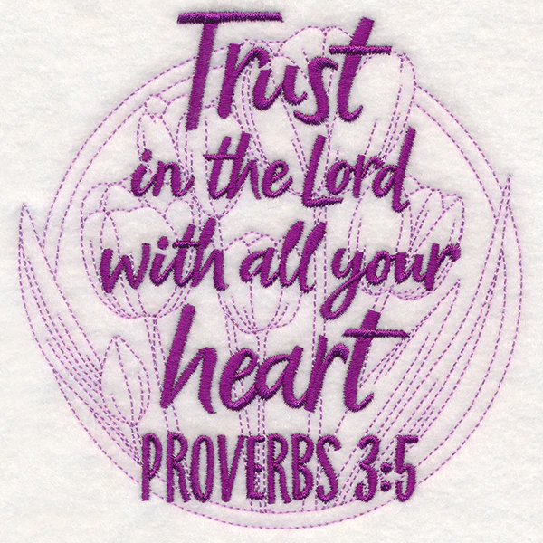 Spirited Sayings - Trust in the Lord With Tulips - Image 4