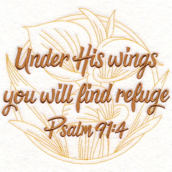 Spirited Sayings - Under His Wings With Calla Lilies - Image 2