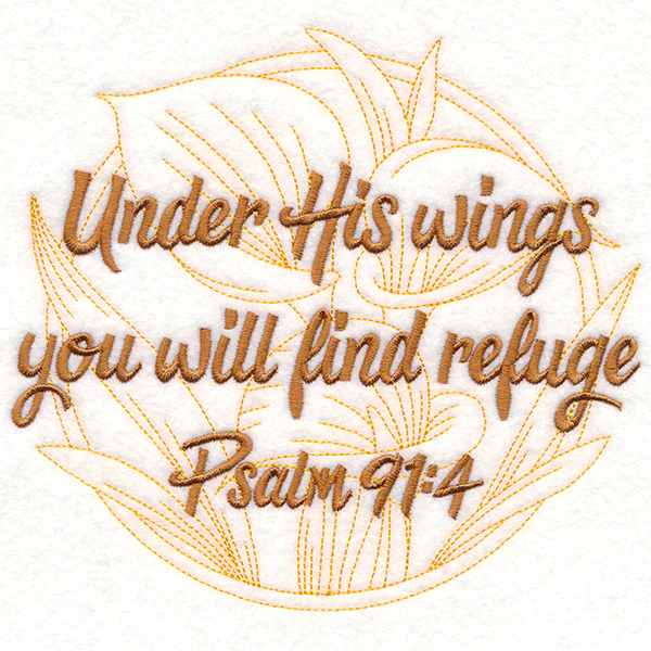 Spirited Sayings - Under His Wings With Calla Lilies - Image 3