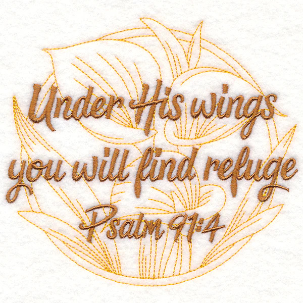 Spirited Sayings - Under His Wings With Calla Lilies - Image 4