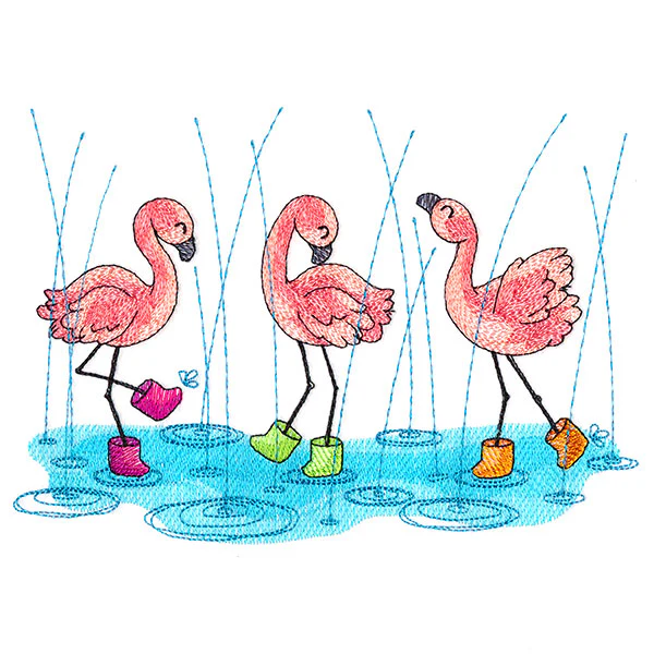 Splish Splash Flamingos - Image 3