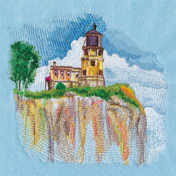 Split Rock Lighthouse in Watercolor (Minnesota) - Image 3