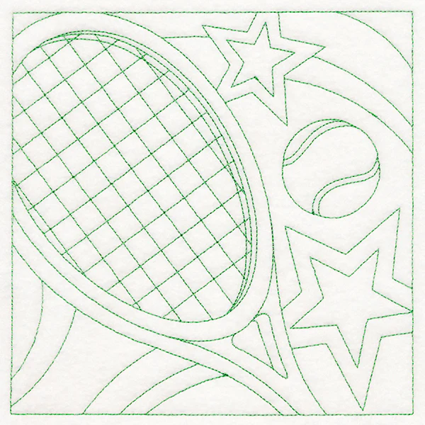 Sports Quilting - Tennis (Double Run) - Image 2