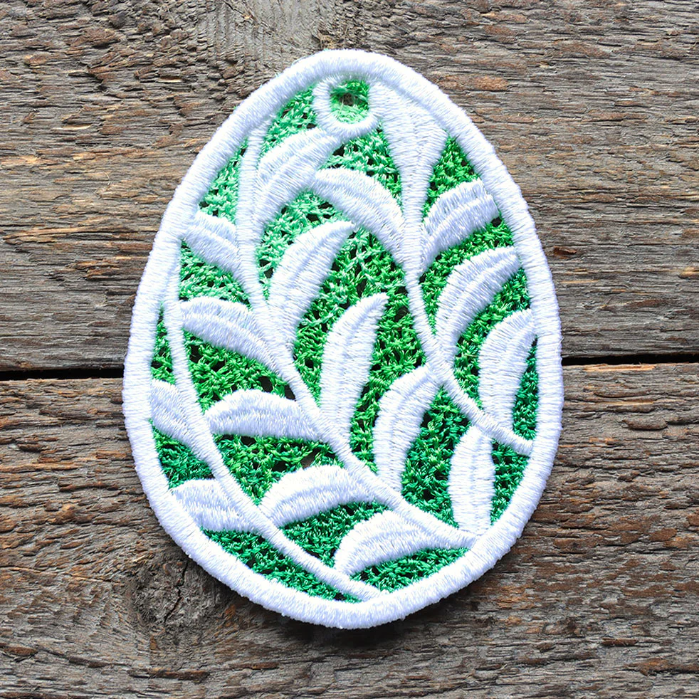 Spring Botanicals Easter Egg Ornament (Lace) - Image 5