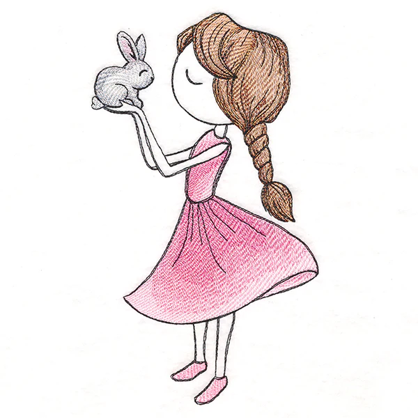 Spring Breeze Beauty with Bunny - Image 4