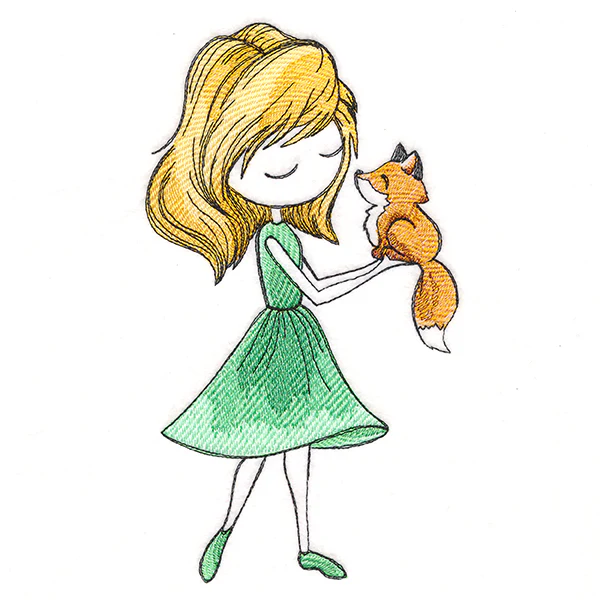 Spring Breeze Beauty with Fox - Image 4
