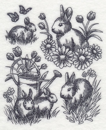 Spring Bunny Sketch - Image 3