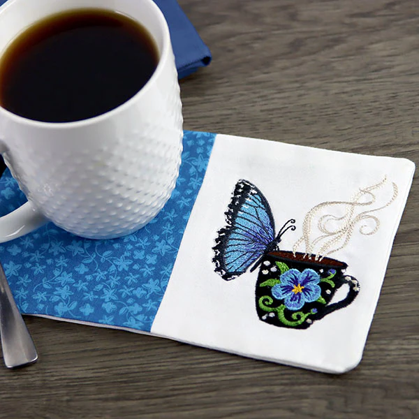 Spring Coffee Break Blue Morpho Butterfly - Image 4