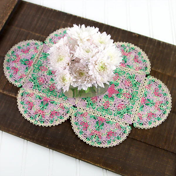 Spring Floral Granny Half Circle (Battenburg Lace) - Image 16