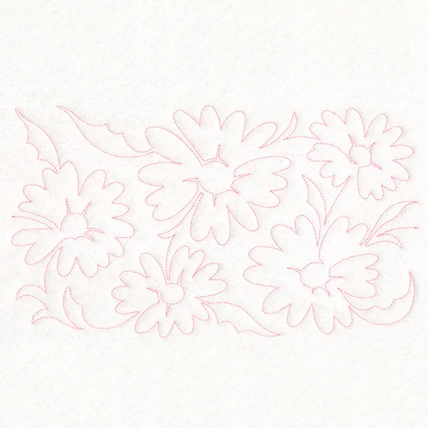 Spring Flowers - Daisies (Edge-to-Edge Quilting)