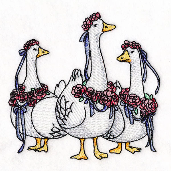 Spring Flowers Goose Trio - Image 7