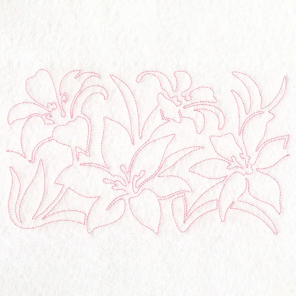 Spring Flowers - Lilies (Edge-to-Edge Quilting) - Image 2
