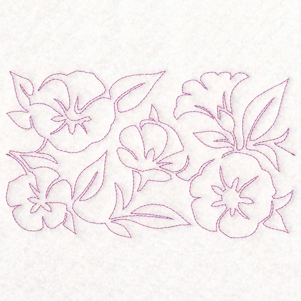 Spring Flowers - Morning Glories (Edge-to-Edge Quilting) - Image 4