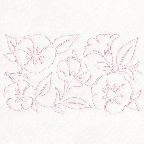Spring Flowers - Morning Glories (Edge-to-Edge Quilting) - Image 5