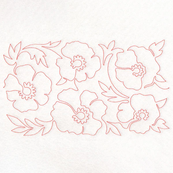 Spring Flowers - Poppies (Edge-to-Edge Quilting)