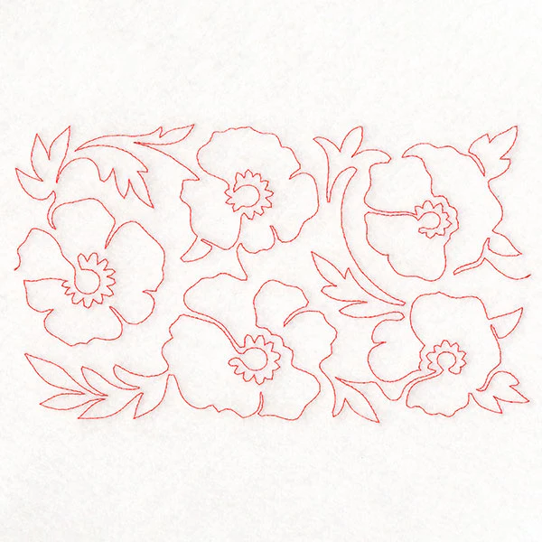 Spring Flowers - Poppies (Edge-to-Edge Quilting) - Image 2