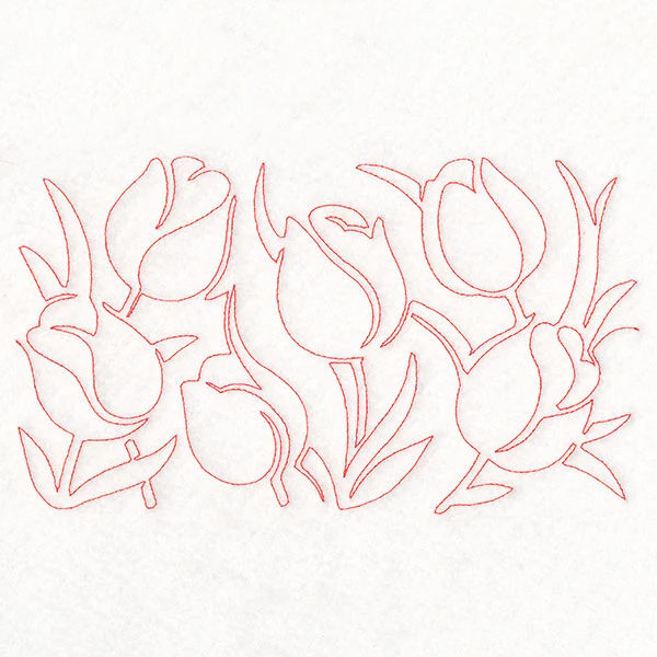Spring Flowers - Tulips (Edge-to-Edge Quilting) - Image 3