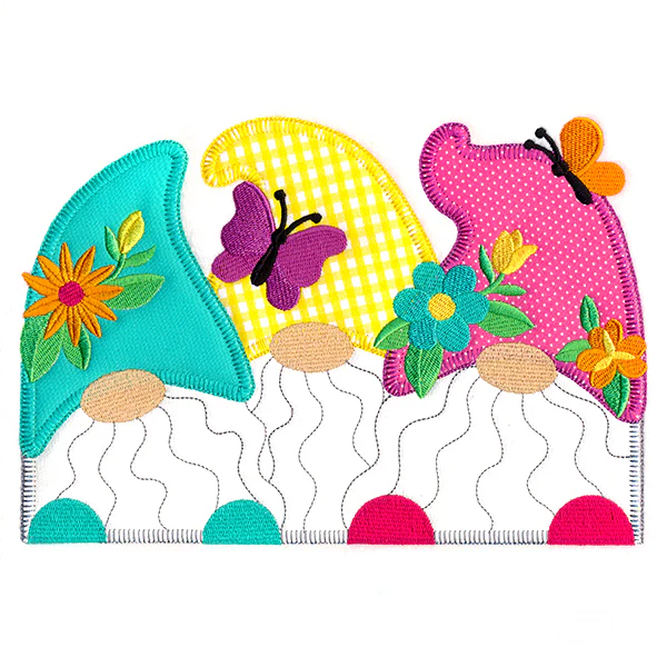 Spring Gnomes Trio (Heirloom Applique) - Image 10