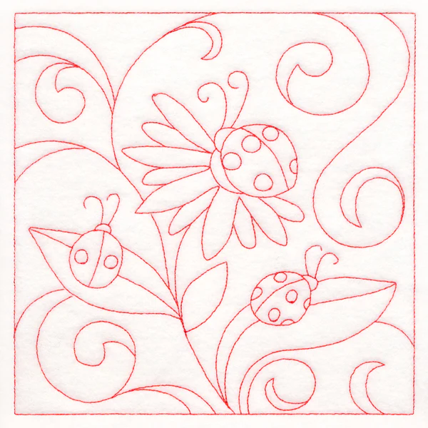 Spring Quilting - Ladybugs (Double Run)