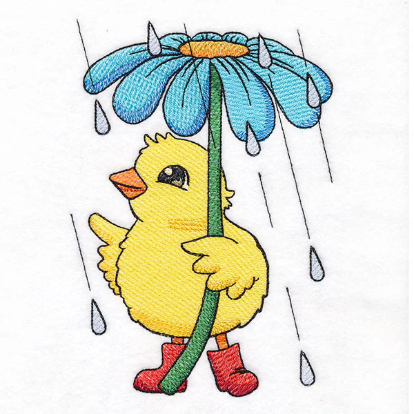Spring Showers Chick & Flower Umbrella - Image 2