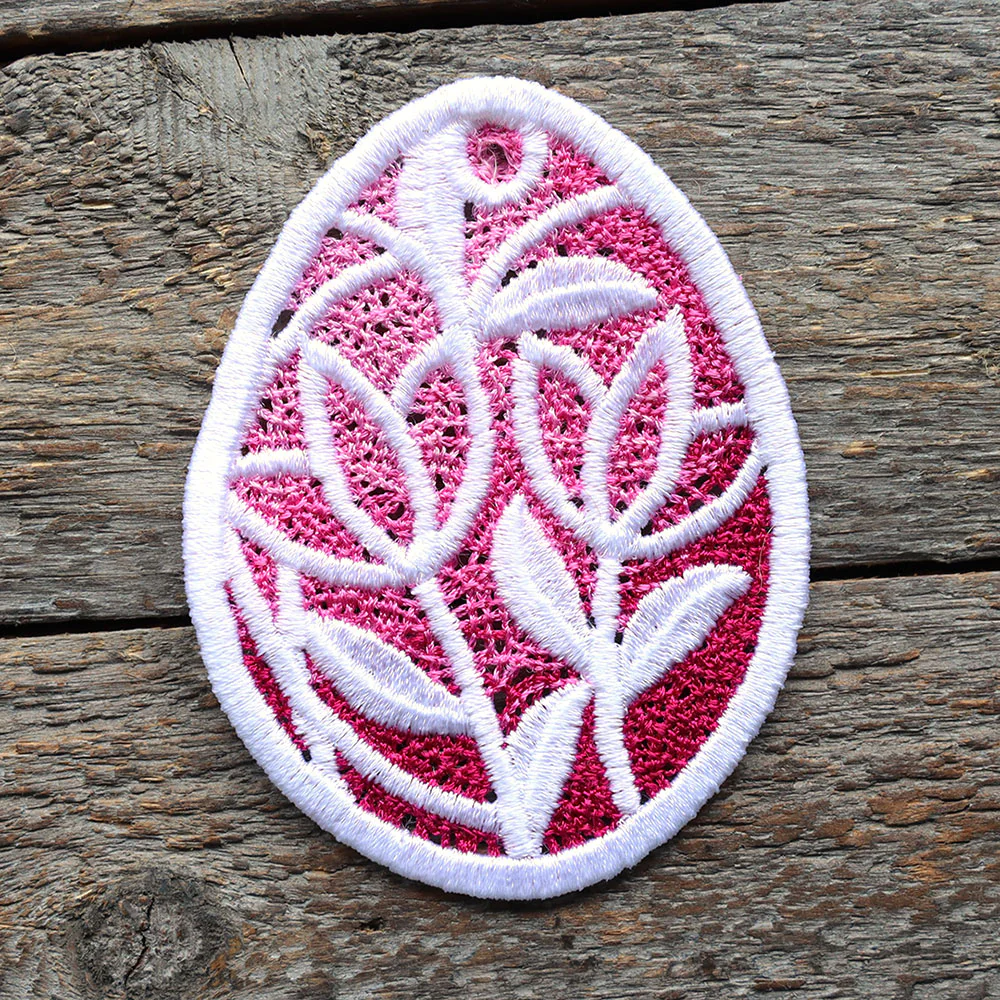 Spring Tulips Easter Egg Ornament (Lace) - Image 5