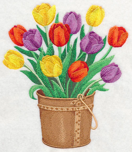 Spring Tulips in Pail
