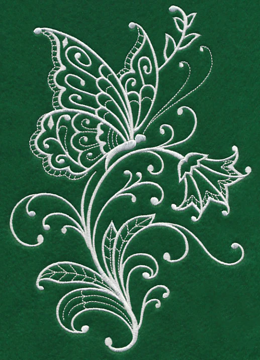 Spring Whitework Butterfly 2 - Image 4