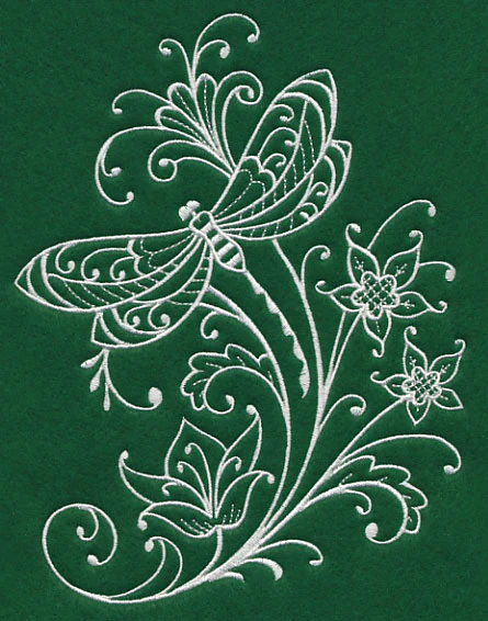 Spring Whitework Dragonfly - Image 2