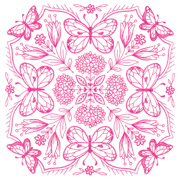 Springtime Charms Kaleidoscope Square 1
