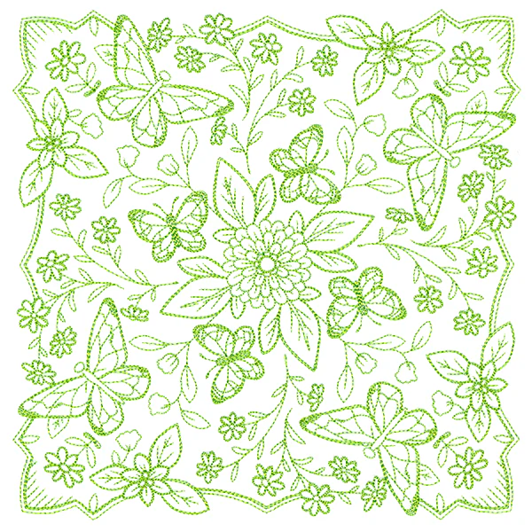 Springtime Charms Kaleidoscope Square 3