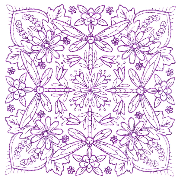 Springtime Charms Kaleidoscope Square 5